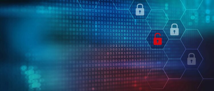 internet security and data protection background with padlocks,