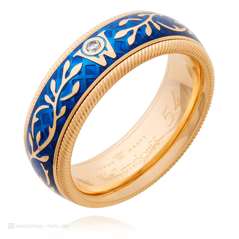 Ring gold mit blau